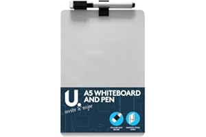 Martello U. Magnetic Write & Wipe A5 Whiteboard & Pen, (P2264)