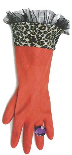 Red Leopard Washing Up Gloves by Diabolical Gift People