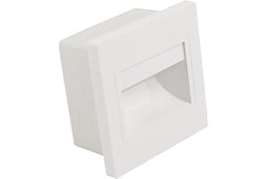 LEDKIA LIGHTING Segnapasso LED 1.5W a Incasso Parete Bianco Randy 3000K Bianco Caldo