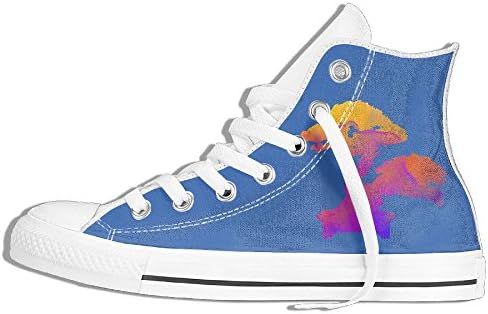 Watercolor Japanese Bonsai Tree High Top Casual Canvas Shoes Fashion Sneakers 42