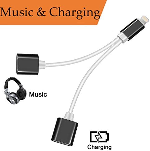 Lighting Adapter for iPhone X, iPhone 8/8 plus, iPhone 7/7plus, Lightning Audio + Charge Splitter for IOS 11 Lighting Adapter Headphone Jack Audio &amp; Charge Cable for Chagring &amp; Listening Support Calling Function &amp; Music Control Devices – Support Micro, Music and Volume Control 4 in 1 Headphone Jack Lightning Adapter and Charger Dual Lighting Headphone Audio &amp; Charge Adapter(IOS 11)