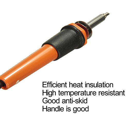 5PCS Brandmalerei Lötkolben Set, GOCHANGE Brandmalkolben mit 3 Tipps 30W 220-240V, Brandmalgerät Holz brennen Pen Set für Holz Leder Gravieren Skulptur, Orange - 3