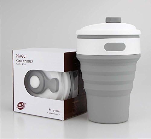 Folded Silica Gel Coffee Cup Multi-functional Folding Silica Gel Water Cup ( Color : Gray )