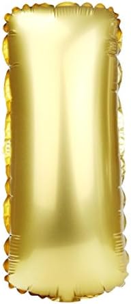 kangrun Latest Gold Color Letter 26 Alphabet 16 inch A-Z Party Foil Balloons For Wedding Party Name DIY Happy Birthday Helium Gold Series Balloons Decoration Party Supplies (Gold, I)