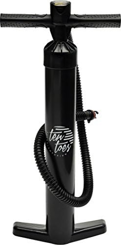 Ten Toes Board Emporium Unisex Manual High-Intensity Air Isup Floor Pump, Black, Medium