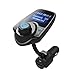 Produktbild ELEGIANT Bluetooth FM Transmitter Auto FM Transmitter USB-Autoladegerät 1,44 Inch Screen Display MP3 Player Handsfree Wireless KFZ Auto Kit Wireless Radio Adapter Kfz-Einbausatz mit 3,5 mm-Audio-Anschluss TF-Kartensteckplatz unterstützt Autobatteriespannung Titelnamen und ankommende Telefonnummer für alle Smartphones iPhone 6S 6 Plus Samsung Audio Spieler [2016 Neueste Version LED FM Transmitter]