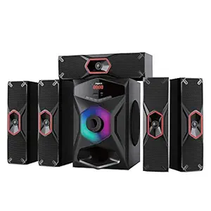 Impex Rhyme-4 90 Watts 4.1 Channel Multimedia Speaker System with USB/SD/MMC Card/Bluetooth/FM Radio & Remote Function (Black)