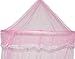 ADS Bed Canopy Netting Round Lace Curtain Dome Princess Mosquito Net Pink (Pink)