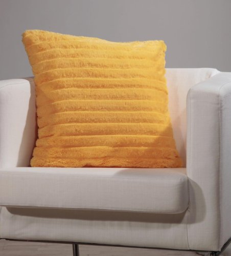 Albani Relaxing Moments Berlin, Kissenbezug aus Fellimitat, 50×50 cm, Gelb, 261583 - 3