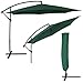 Produktbild TecTake® Sonnenschirm Ampelschirm mit Metallgestell + UV Schutz 350cm grün + Schutzhülle