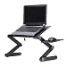 Produktbild Kuuboo zusammenklappbarer Laptop-Tisch mit Platte für die Maus und zweifachem Kühlgebläse, multifunktional, für Gaming, für Laptop und PC, als Nachttisch Black(420*260mm)