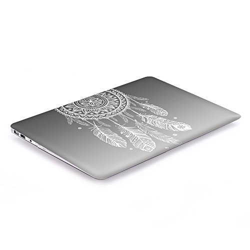 Batianda 13,3 Zoll MacBook Air Hülle,Dream Catcher Plastik Hartschale Schutzhülle Case für MacBook Air 13 (A1466/A1369) und Tastatur Abdeckung,Grau - 4