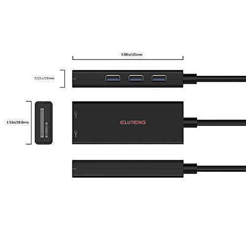 ELUTENG 3 Ports USB HUB mit Kartenleser Plug & Play USB3.0 Datenhub mit Cardreader für SD / Micro SD Karte - 7