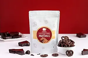 Snack Terminals Choco Dipped Pretzels 100 Gm | Dark Chocolate | Gourmet International Snack | Weight Watcher Snacks | Snacks for Kids | 100% Baked
