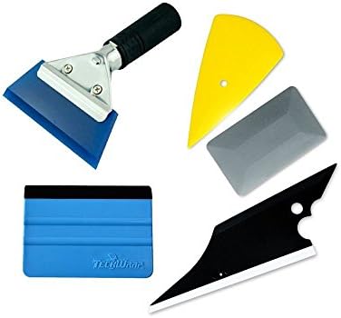7MO Installation Tool Kit for Auto Car Window Solar Film Trim with Replaceable Handled Rubber Squeegee,Felt Edge Squeegee 1 Set