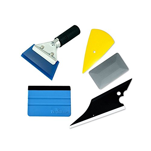 7MO Installation Tool Kit for Auto Car Window Solar Film Trim with Replaceable Handled Rubber Squeegee,Felt Edge Squeegee 1 Set