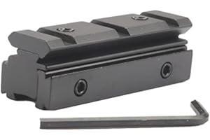 AWETHE Red Dot Scope Mount 11mm Coda di rondine a 20mm Adattatore Tessitore Ottica Sight Rail Converter con Chiave a brugola