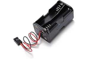 HONFITAT Pudełko na baterie obudowy odbiornika 4 AA RC model 6v wtyczka serwo