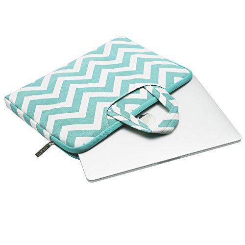 MOSISO Chevron Segeltuchstoff Hülle Sleeve Aktentasche für 14 Zoll MacBooks, Laptops Farbe: Heiß Blau - 2