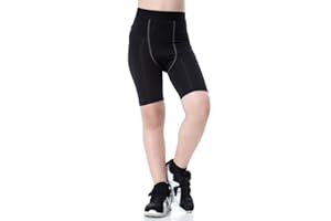 LIKCAISA Sports Shorts for Boys Activewear Shorts Compression Shorts Youth Spandex Shorts Athletic Workout Performance Cycling Running Gym Shorts Basketball Football Base Layer Tights Leggings