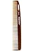 Hair Comb- a Setting Hair Comb infused with Natural Essence Oil by Majestik+, Wide and Fine Tooth Comb, Brown, With Free Bespoke PVC Product Pouch (MPO-027)