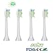 Produktbild Sohv® Standard Ersatzbürstenköpfe,kompatibel mit Philips Sonicare DiamondClean HX6064/31/05/07, Voll Kompatibel zu den folgenden elektrischen Zahnbürstenmodellen von Philips: DiamondClean, FlexCare, FlexCare Platinum, FlexCare(+), HealthyWhite, 2 Series, EasyClean and PowerUp, 4Stück (1er Pack ), weiß[4, 8, 12, 20 Stück verfügbar]