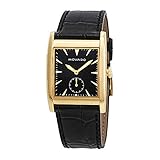 Movado Men's Heritage Black Leather Band Steel Case Swiss Quartz Watch 3650049