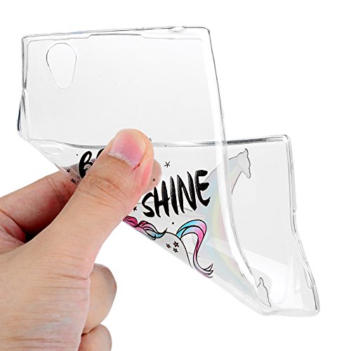 Sony Xperia L1 Hülle Badalink UltraSlim Schutzhülle Pferd TPU Handyhülle Silikon Case Cover Handytasche Anti-Rutsch Kratzfest Handyhülle - 3
