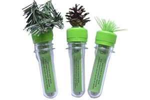 GEO-VERSAND 3x Petling mit Tanne Gras und Tannenzapfen mit Logbuch und Stift Set Komplett Paket Geocaching Versteck