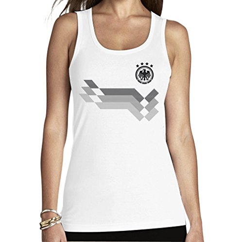 Deutschland Fußball Trikot für Frauen zur WM Fanartikel Frauen Tank Top Small Weiß