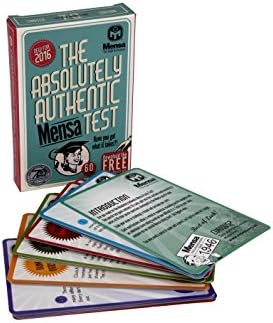 Number One Home Edition MENSA IQ Test Cards - For The Test Extremist - Ideal Secret Santa Birthday Christmas Stocking Fillers Xmas Gift Present Idea - Girls Boys Girl Boy Children Child Kids