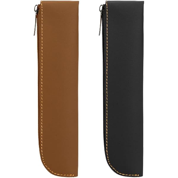 2 astucci portatili da viaggio per cosmetici, in pelle, sottili, impermeabili, con cerniera, mini organizer per accessori, per donne e ragazze, nero, beige