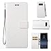 Produktbild Hülle für Samsung Galaxy Note 8,Samsung Galaxy Note 8 Lederhülle,PU Leder Tasche für Samsung Galaxy Note 8,Leweiany Elegant Luxus Extra Dünn Tasche Weiß Premium Schmetterling Blumen Muster Leder Brieftasche Flip Wallet Ständer Cover in Book Style Tasche Case Handyhülle Schutzhülle mit Kartenfach Aufstellfunktion Magnetverschluss für Samsung Galaxy Note 8 Schutzhülle Handytasche
