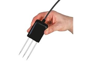 Ubibot Capteur de température et d'humidité du sol RS485, sonde de sol étanche, moniteur d'humidité du sol de jardin, testeur de sol en acier inoxydable (prise audio, pour appareil GS1 uniquement)