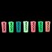 Moon Glow - Glow in the Dark Face & Body Paint - 12ml Set of 7 - Phosphorescent - Charge to Glow - UV Keyring included