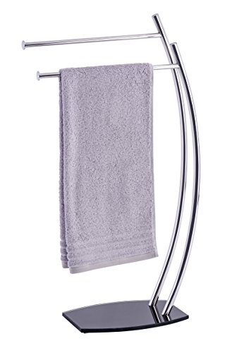 WENKO 21728100 Handtuchständer Seattle – Kleiderständer, Edelstahl rostfrei, 44 x 79 x 20 cm, Glänzend - 5