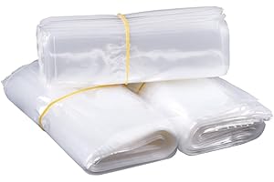 VASANA 200 Stück transparente Schrumpffolienbeutel, Heißsiegelfolie, industrielle Schrumpffolie, Zubehör für handgefertigte Seifen, Badekugeln und Bastelarbeiten, Geschenk, 10,9 x 24,8 cm