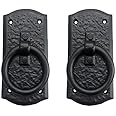 Adonai Hardware Zuriel Antique Iron Door Knocker (2, Black Powder Coated), Adult