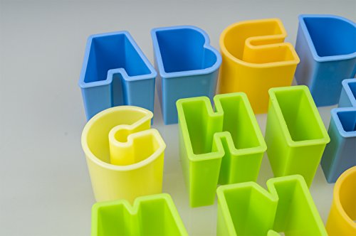 28 tlg. AUSSTECHER SET Buchstaben Zahlen ALPHABET Fondant Marzipan TORTENDEKO - 2