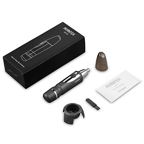 Nasenhaartrimmer, AVANTEK Nasen- und Ohrhaarschneider mit Sockel und LED Licht, Bateriebetrieben, Grau - 6