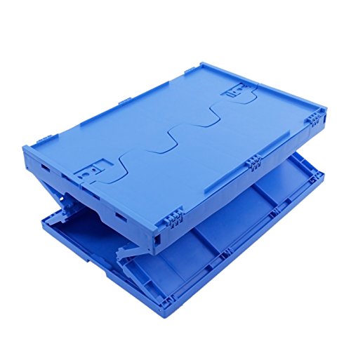 KLAPPBOX MIT DECKEL 61 Liter, stabile Faltbox Made in Germany, 60x40x33cm, Kunststoff Transportkiste, Plastikbox, Transportbox, max. 60kg - 2