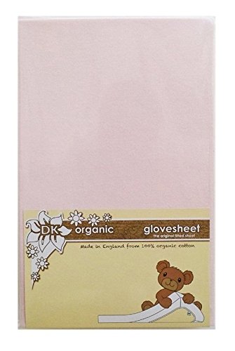 DK Glovesheet - Bio Drap-housse en 100% Coton Organique pour Matelas du Berceau de Chevet (Rose)