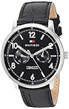 Tommy Hilfiger Herren Analog Quarz Uhr mit Leder Armband 1791356