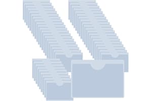 XINGSUI Pochettes Autocollantes Transparentes-Porte Cartes Autocollants avec ouverture supérieure,Porte-Cartes Plastique Transparent,Pour ranger et protéger (Centimètres, 5 x 7)