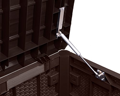 Kissenbox Nevada kompakt Auflagenbox Gartenbox Allzweckbox Sitztruhe 120 Liter (braun) - 7