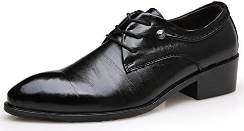 Anlarach Mens Business Formal Leather Dress Lace Up Pointed Toe Shoes Black Size 6 UK