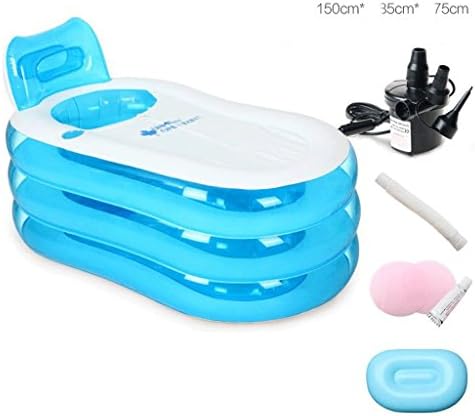 SUN LL Inflatable Bathtub Adult Bathtub Plastic Kids Bathtub Oversize Bath Tub Air Baths ( Color : C , Size : 150*85*75cm )