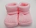 BNWT Baby boys or girls unisex knitted 100% Acrylic booties 0-3 months (Pink)