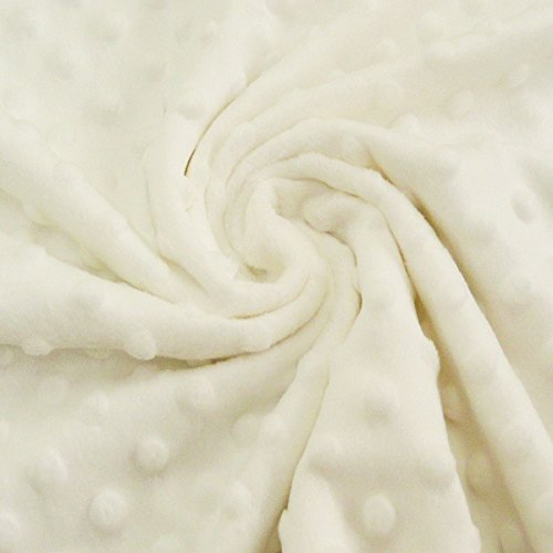 Preisvergleich Produktbild Fleece Minky dots Noppen wollweiß Kuschel Stoff Flausch
