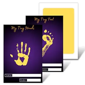 Baby Clean Touch Ink Pad for Handprint and Footprint | Inkless Infant Hand & Foot Stamp | 100% Non-Toxic, Safe for Babies, Doesn?t Touch Skin | Perfect Family Memory or Baby Shower Gifts, Yellow